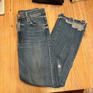 Mother denim insider crop step chew size 26